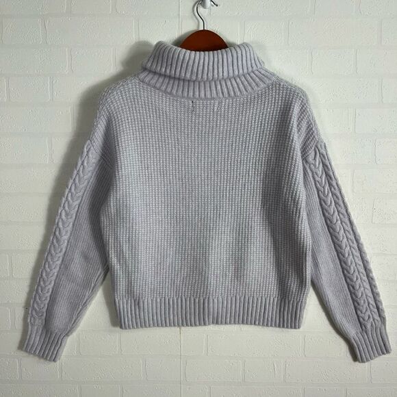 Something Navy Light Lilac Knit Turtleneck Sweater size Small - Picture 12 of 14